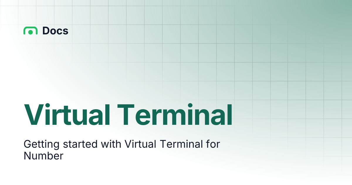 Virtual Terminal | Docs